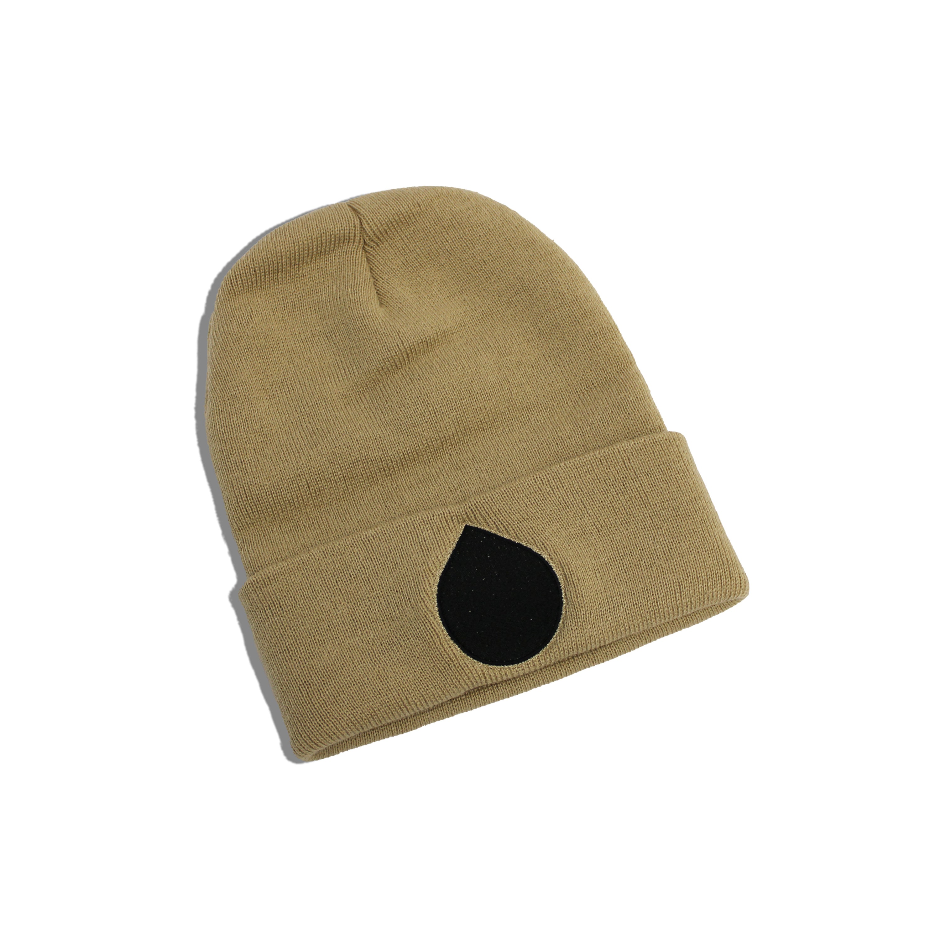 Tan Knit Drip Beanie